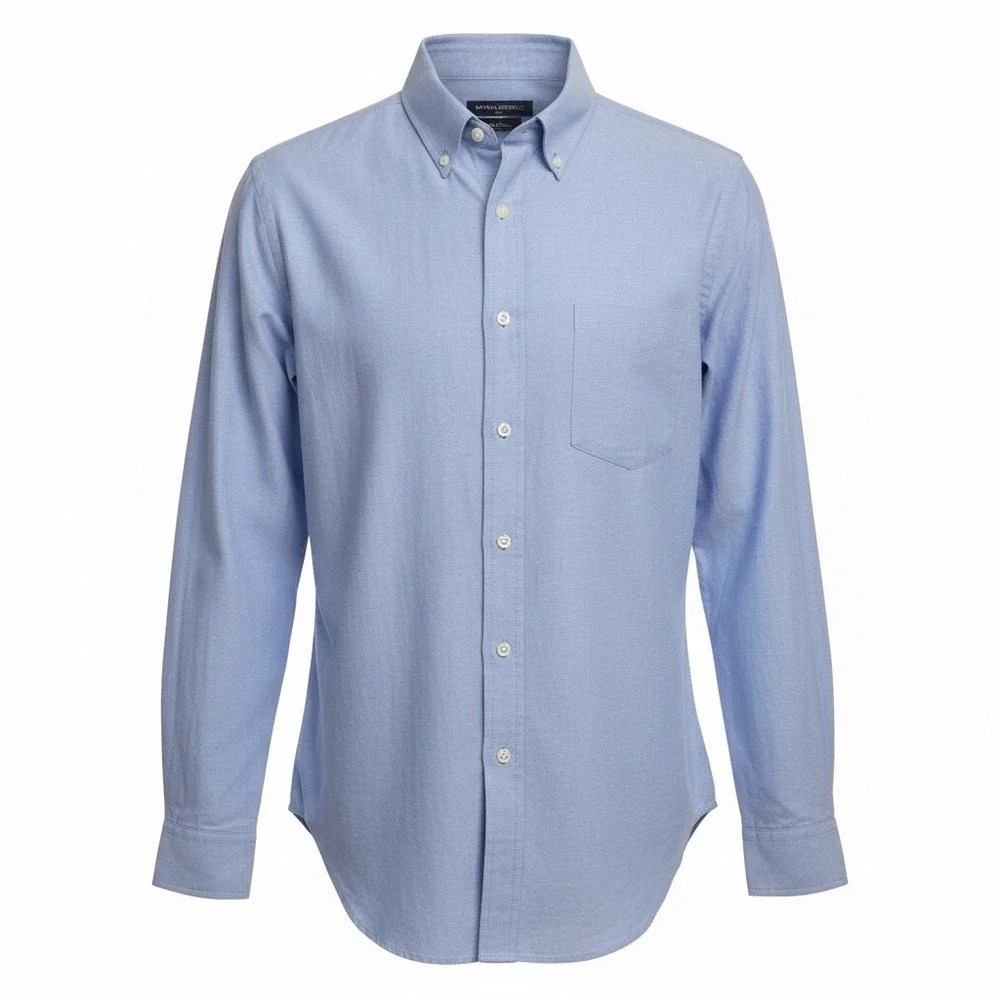 Banana Republic Mens XL Linen Cotton Shirt Blue Button Down Coastal Preppy